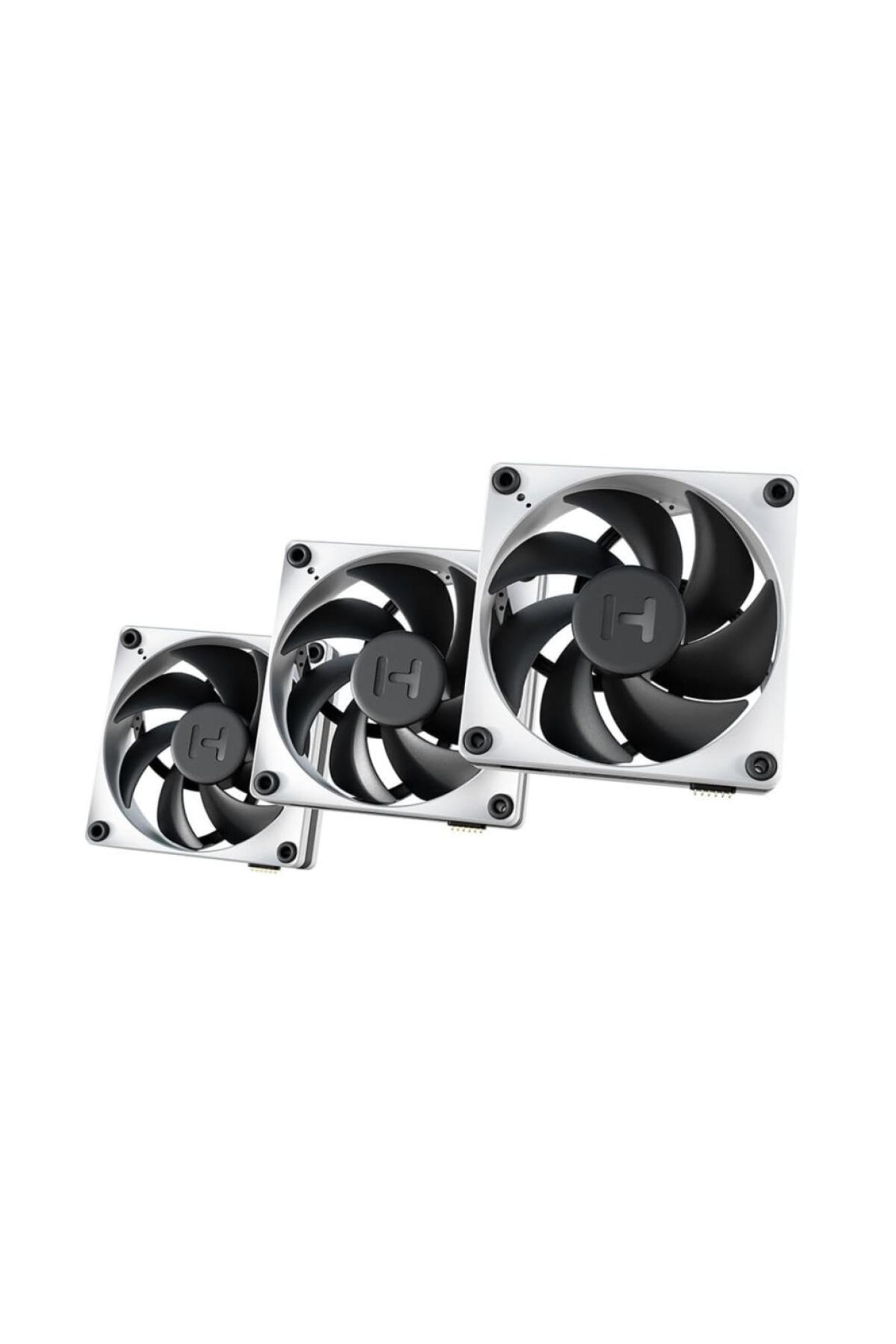 HYTE FP12 Thicc Ventole PC 120mm PWM Nero e Bianco - Set da 3 Pezzi