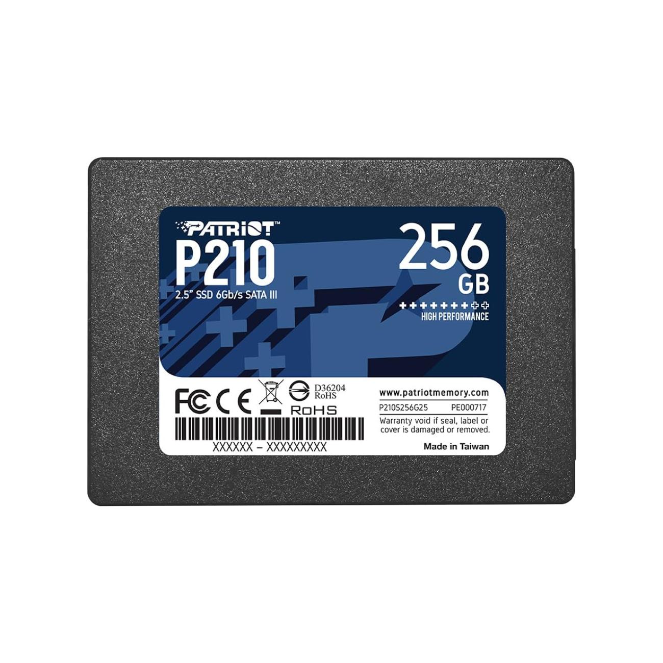 Patriot SSD Interno 256GB SATA3 2.5" - UnitÃ  a Stato Solido P210