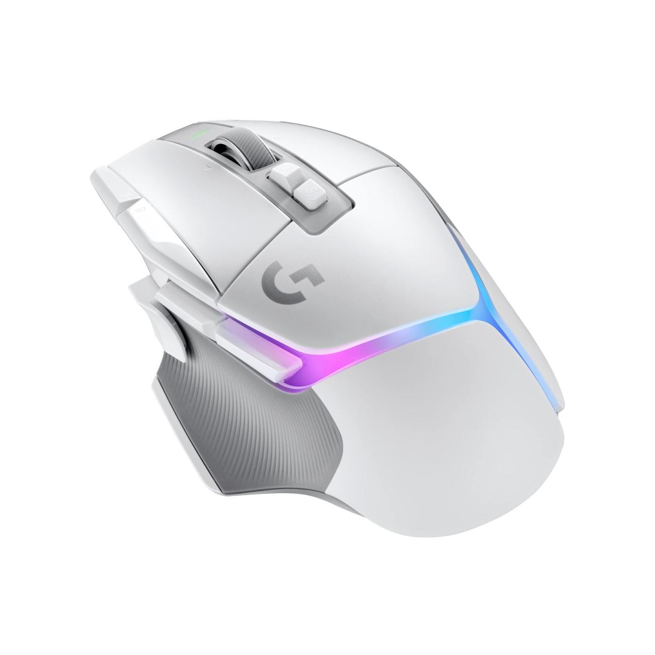 Logitech G502 X PLUS Mouse Gaming Wireless Bianco con Sensore HERO 25K