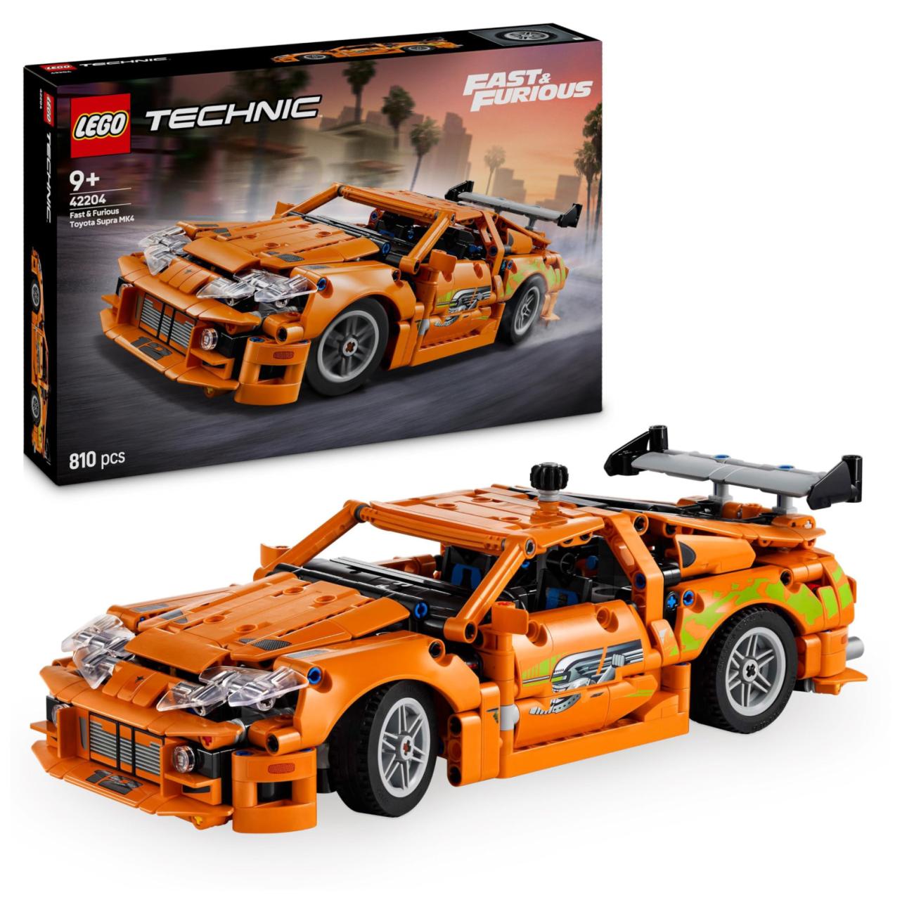 LEGO Fast and Furious 42204 Toyota Supra MK4 Set da Costruzione con Motore 6 Cilindri