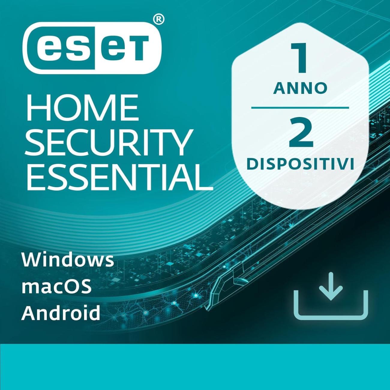 ESET HOME Security Essential 2024 | Antivirus 2 Dispositivi | Protezione Completa