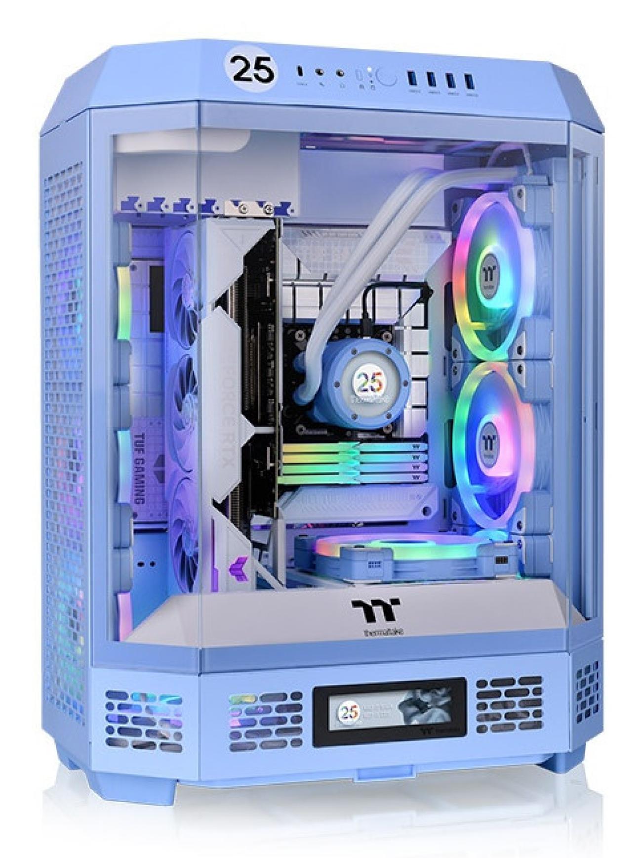 Thermaltake The Tower 600 Case PC Midi Tower Blu ATX/mATX/Mini-ITX Vetro Temperato