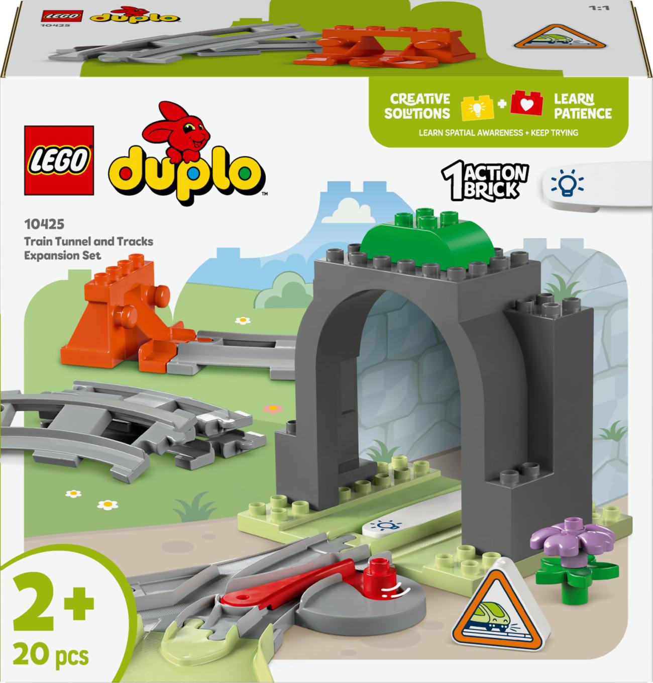 LEGO 10425 Set Espansione Tunnel e Binari Ferroviari, 20 Pezzi, 2+ Anni