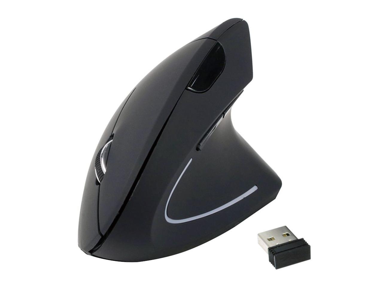 Equip Mouse Wireless Ottico 1600 DPI Ergonomico per Destrorsi Nero 5 Tasti 245110