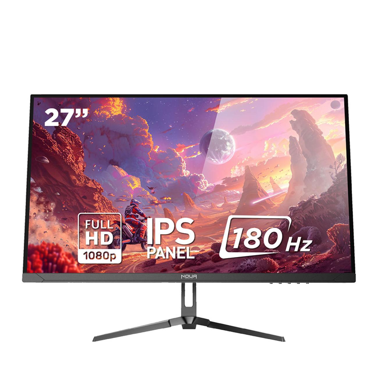 Monitor 27 Pollici Noua HorusX RGB IPS 1920x1080 180Hz HDMI DP Audio in, Speaker, Usb